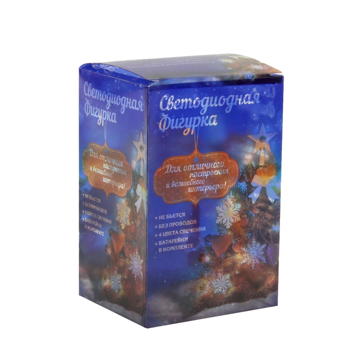 Игрушка световая "Снеговик и айсберг", 9х13 см, батарейки в комплекте