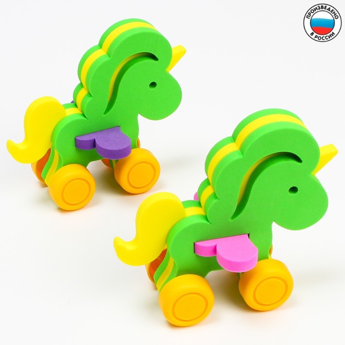 

Игрушка для игры в ванне «Единорог» с колесами, цвет МИКС