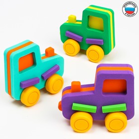 Игрушка для игры в ванне «Трактор» с колесами, цвет МИКС Ош
