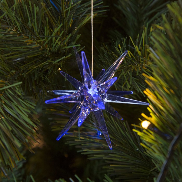 Игрушка светящаяся подвесная "Звезда 8х8 см" на 3 трубках