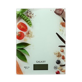 Весы кухонные Galaxy GL 2809, электронные, до 8 кг, рисунок "Специи" от Сима-ленд