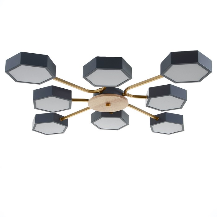 

Люстра 1317/8GR LED 192Вт 3000-6000К серый 83х83х13 см