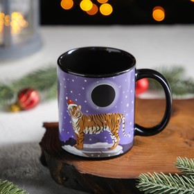 

Кружка-хамелеон керамическая Доляна «Новый год. Снежный тигр», 350 мл