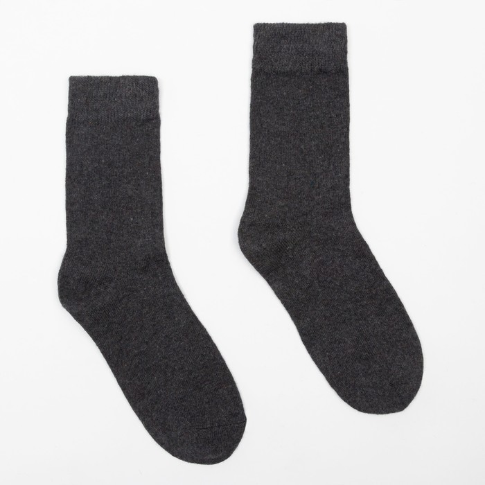 Носки мужские шерстяные, цвет тёмно-серый, размер 39-43 носки boroda белый 39 43