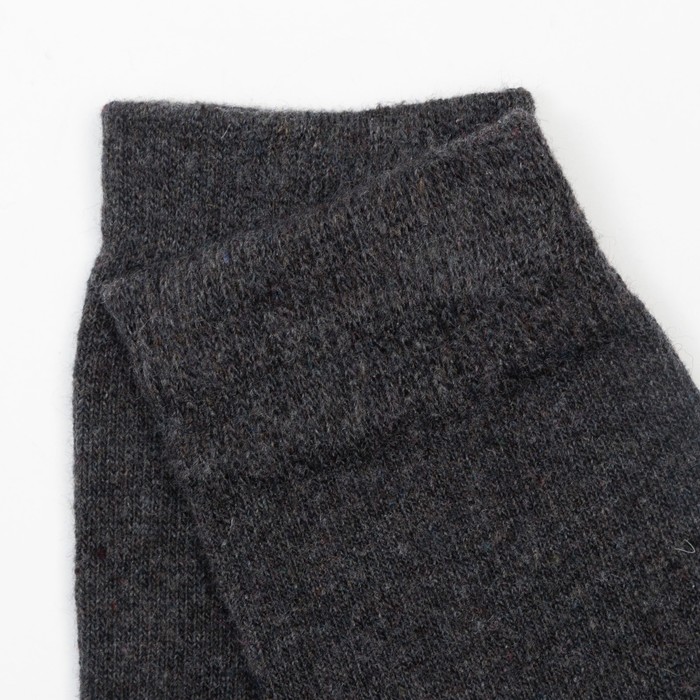 фото Носки мужские шерстяные, цвет тёмно-серый, размер 39-43 hobbyline