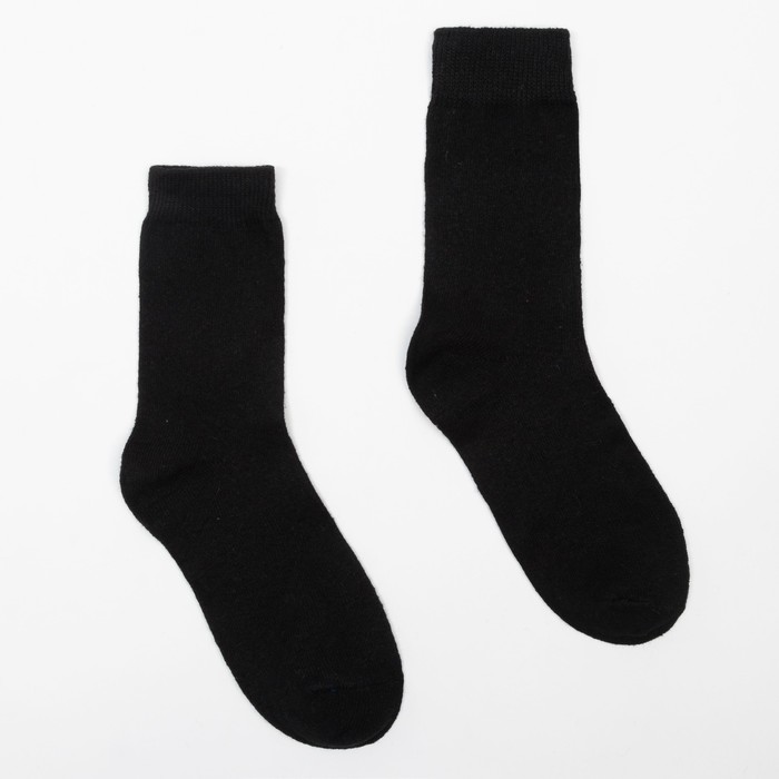 Носки мужские шерстяные, цвет черный, размер 39-43