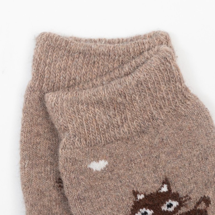 фото Носки детские шерстяные "кошки", цвет микс, размер 16 hobbyline