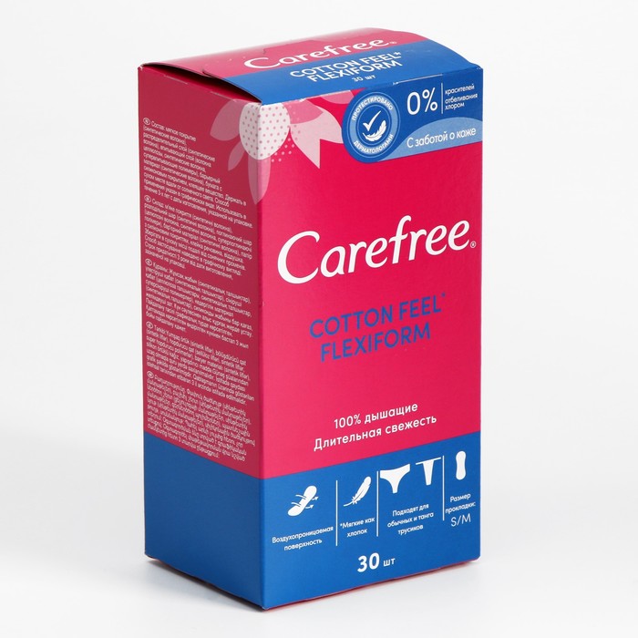 

Прокладки ежедневные «Carefree» Cotton Feel FlexiForm 30 шт.