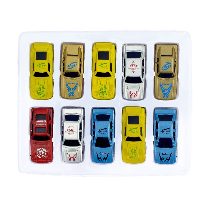 Набор машин "Гонка", 10 шт.