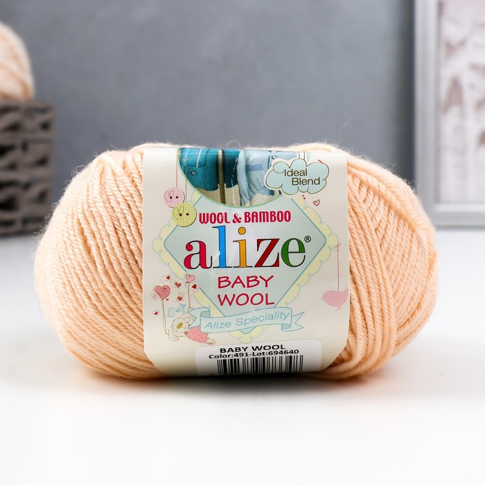 

Пряжа "Baby Wool" 40% шерсть, 40% акрил, 20% бамбук 175м/50гр (491)