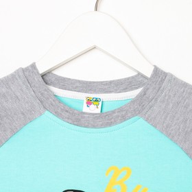 

Свитшот для девочки, цвет мятный/меланж, рост 92 см