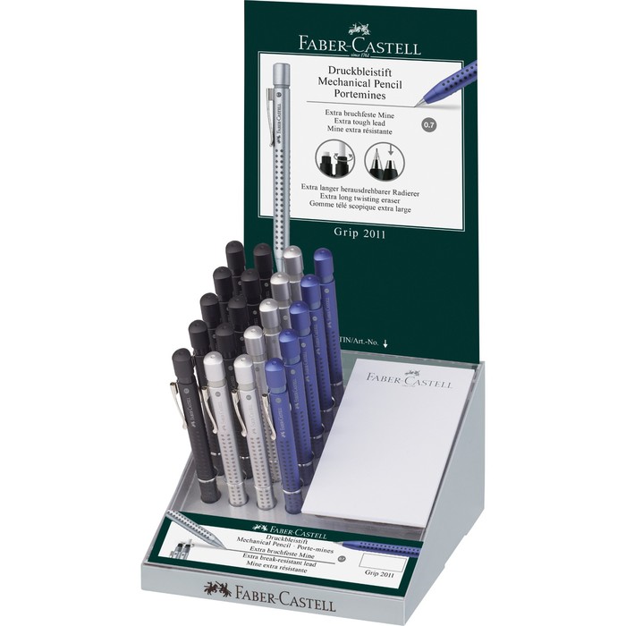 

Карандаш механический Faber-Castell Grip 2011, 0,7 мм, дисплей, МИКС