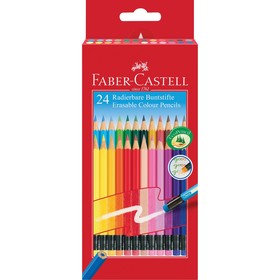 

Карандаши цветные стираемые Faber-Castell 24 цвета, заточенные, в картонной коробке с европодвесом