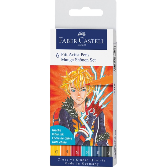 фото Набор капиллярных ручек faber-castell pitt artist pens manga shôjo brush 6 шт п/у 167157