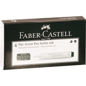 Ручка капиллярная Faber-Castell Pitt Artist Pen Bullet Nib белая, 2,5 мм от Сима-ленд