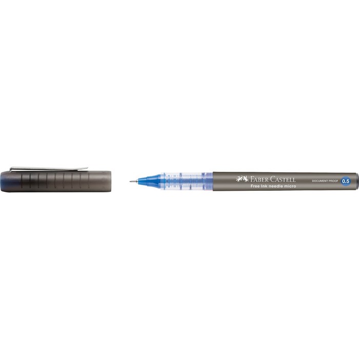 Ручка-роллер Faber-Castell Free Ink Needle, синяя, 0,5 мм, одноразовая ручка роллер faber castell free ink needle синяя 0 5мм одноразовая 12 шт в упаковке