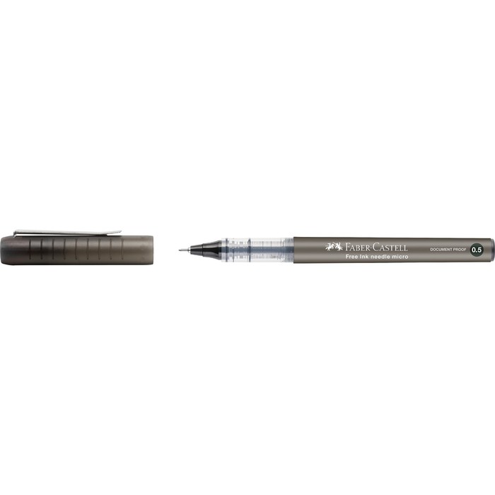 Ручка-роллер Faber-Castell Free Ink Needle, чёрная, 0,5 мм, одноразовая ручка роллер faber castell free ink needle синяя 0 5мм одноразовая 12 шт в упаковке