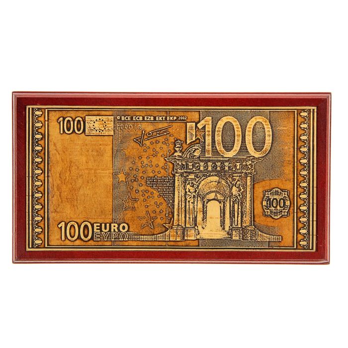 Шкатулка - купюрница «Евро», 17,5х9,5х2,5 см, микс