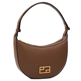 

17695A Сумка багет, отдел на молнии, цвет тауп 28х17х7см