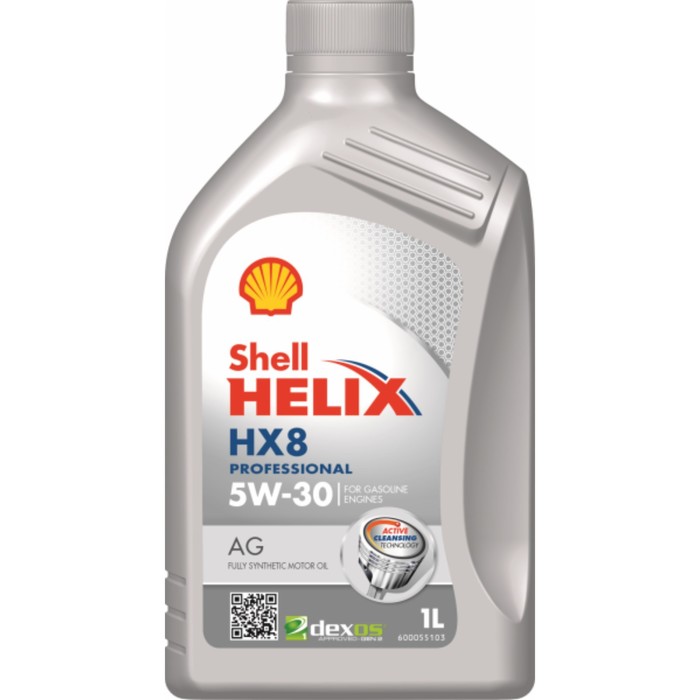 фото Масло shell 5w-30 helix hx8 professional ag, 1 л 550054287