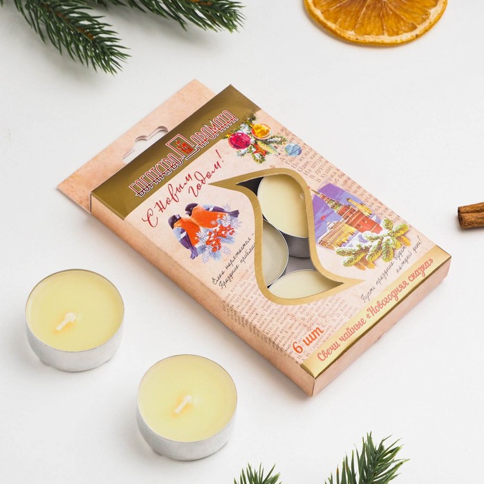 Набор чайных свечей ароматический "Новогодняя сказка", 6 штук, ваниль