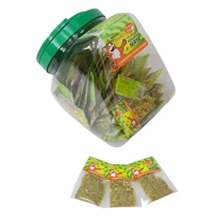 Смесь для кошек «КОМФОРТ» пакетик 1,5 г, кошачья мята, календула, корень солодки, 100 шт в банке