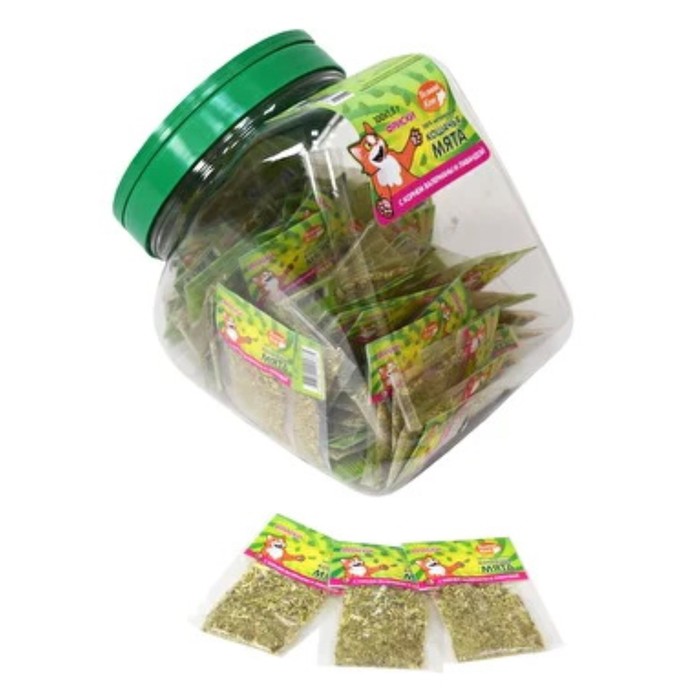 Смесь для кошек «ФРИСКИ» пакетик 1,5 г, кошачья мята, корень валерианы, лаванда, 100 шт в банке