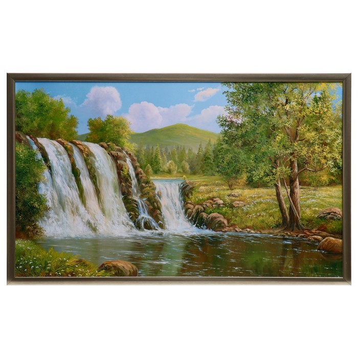 

Картина "Водопад в лесу" 60х100(65х105) см