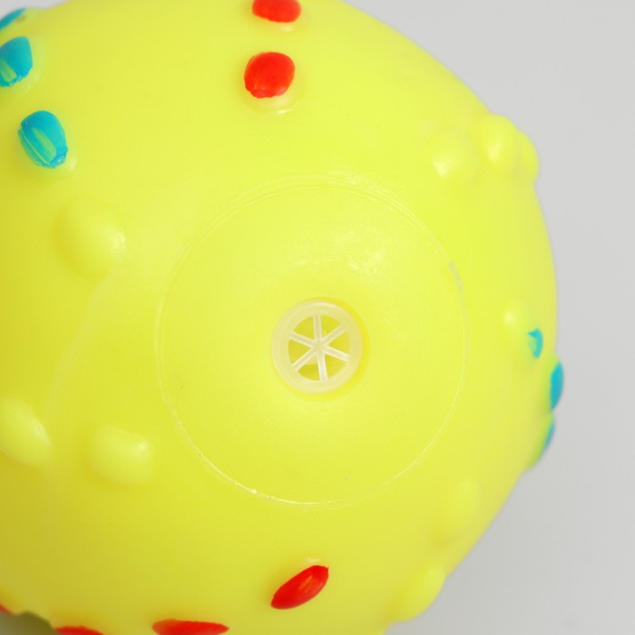 фото Игрушка пищащая "мяч джим" для собак, 6 см, жёлтая пижон