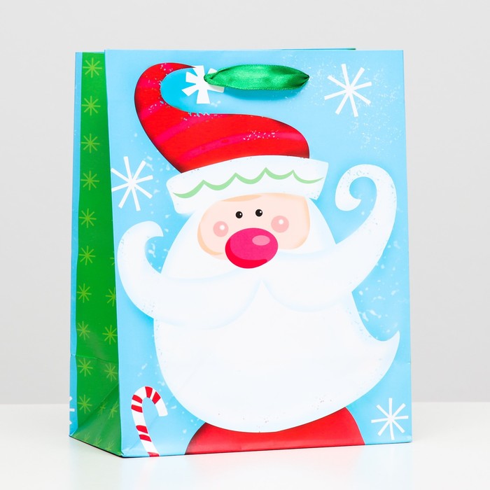 Пакет ламинированный Дед мороз-красный нос 18 х 23 х 10