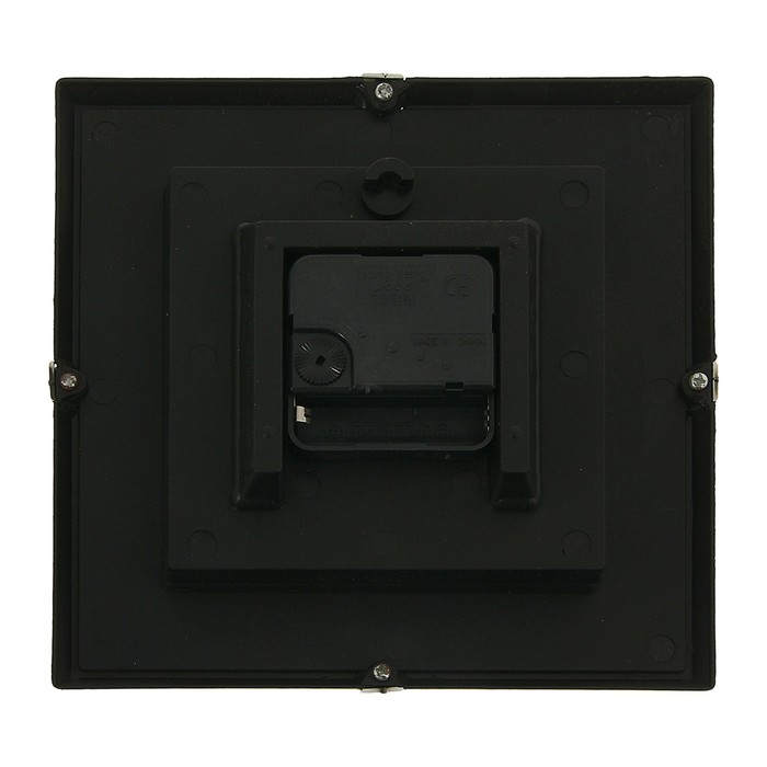 Часы настенные квадратные "Серия Black. Розовая лилия", 19 × 19 см, чёрные