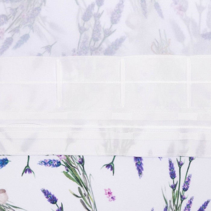 Комплект штор д/кухни с подхватами "Lavender" 145х180см-2 шт., 100% п/э