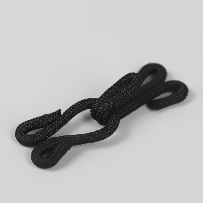 фото Крючок пришивной в оплётке, для верхней одежды, 35 × 12 мм, 5 шт, цвет чёрный арт узор