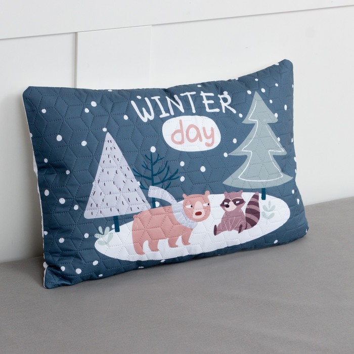 

Покрывало детское и наволочка Этель 1,5 сп, "My winter", 145х210 см, 40х60 см, микрофибра