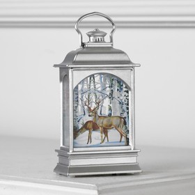 

Фигура светодиодная "Фонарь цвет серебро с 1 свечой, Олени", 13х7х3.5 см, 3хLR44, Т/БЕЛЫЙ 484