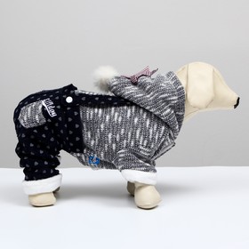 

Комбинезон "Гномик" с капюшоном, XL (ДС 35 см, ОШ 36см, ОГ 54 см), серый