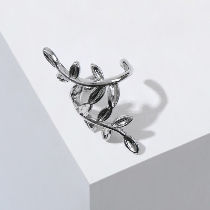

Серьга "Каффа" листики, цвет серебро