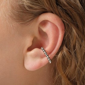 Серьга 'Каффа' бусики, цвет серебро Ош