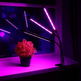 Светильник для растений с таймером, 3*9 Вт, 5 В, USB, красный + синий