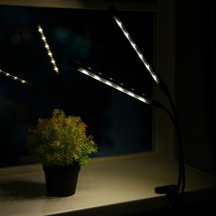 Светильник для растений с таймером, 2*9 Вт, 5 В, USB, тепло-белый