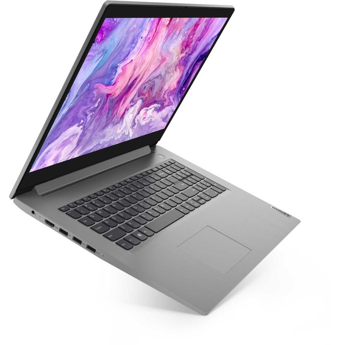 фото Ноутбук lenovo ideapad 3 (81w20090ru), 17.3", athlon gold 3150u, 8гб, 256гб, win10. серый