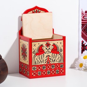 

Солонка "Настенная", 12х8,5х21, мезенская роспись