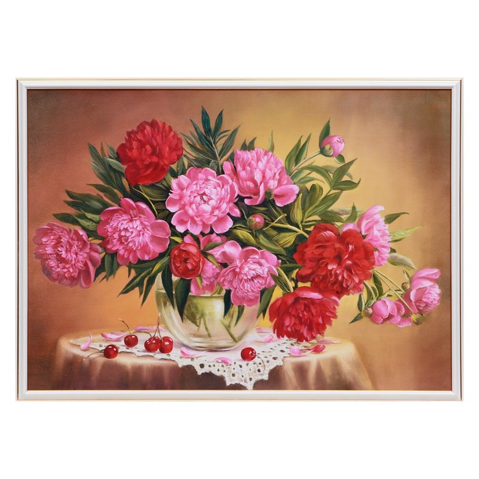 

Картина "Пионы" 50х70(53х73) см