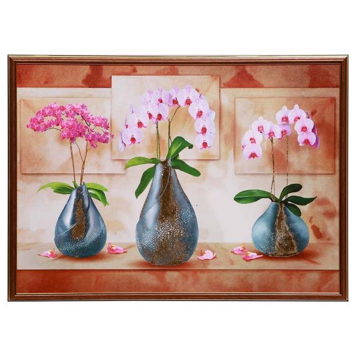 Картина "Орхидеи" 50х70(53х73) см