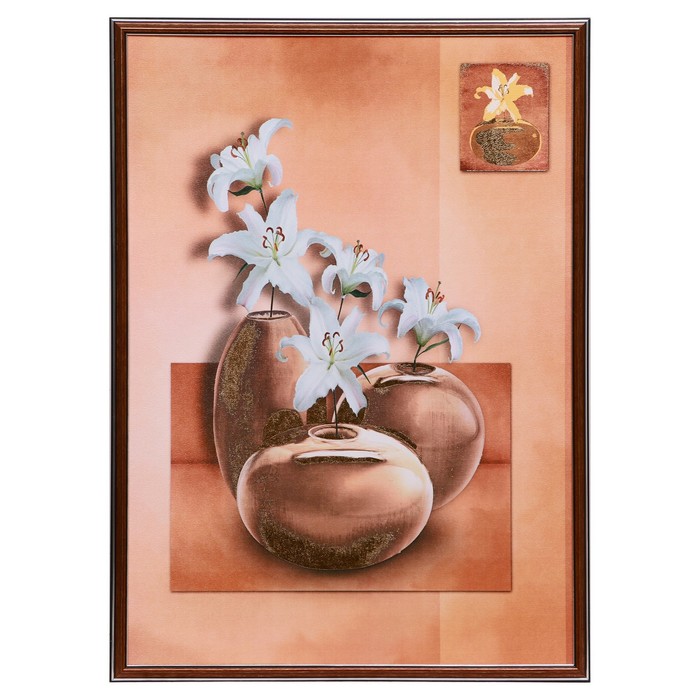 Картина "Вазы с орхидеями" 50х70(53х73) см