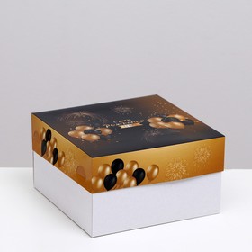 Коробка для торта 'С Днём Рождения', 21,5 х 21,5 х 12 см, 1 кг Ош