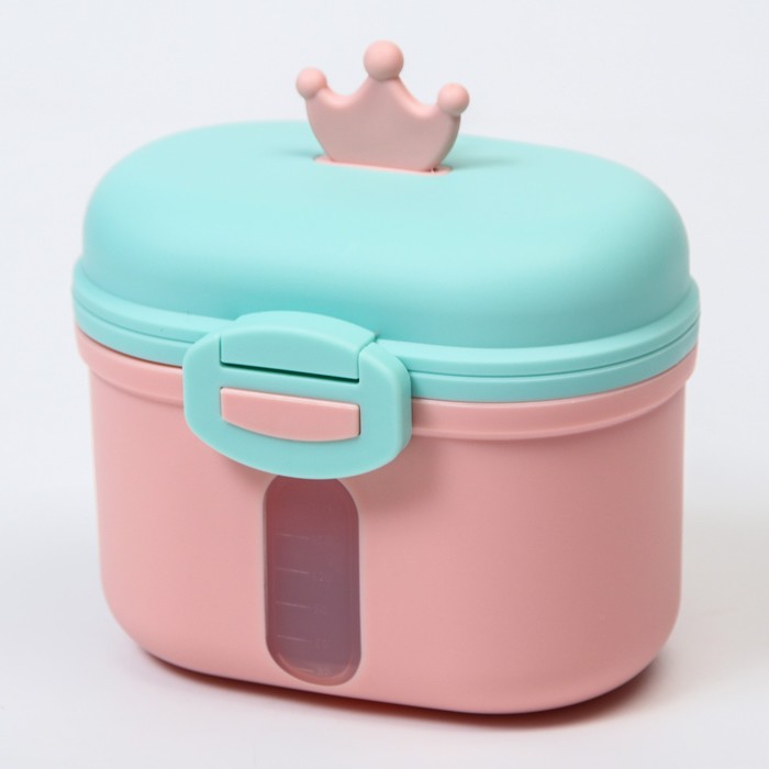Контейнер для хранения детского питания "Корона", 240 гр., цвет розовый