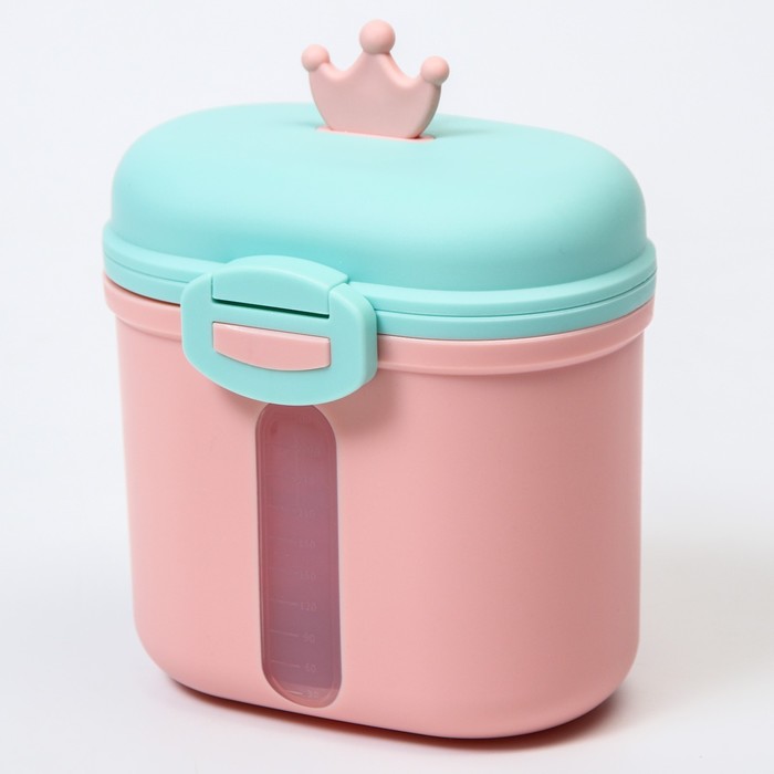 Контейнер для хранения детского питания "Корона", 360 гр., цвет розовый