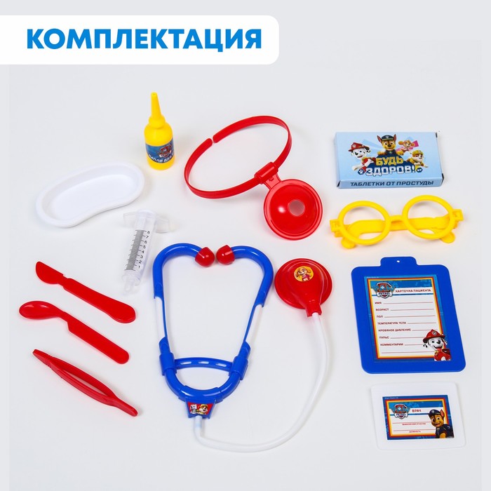 Игровой набор доктора, PAW PATROL, в чемоданчике, 12 предметов, SL-05240