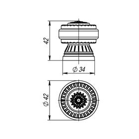 

Упор дверной DH062 CL/AS-9, цвет античное серебро